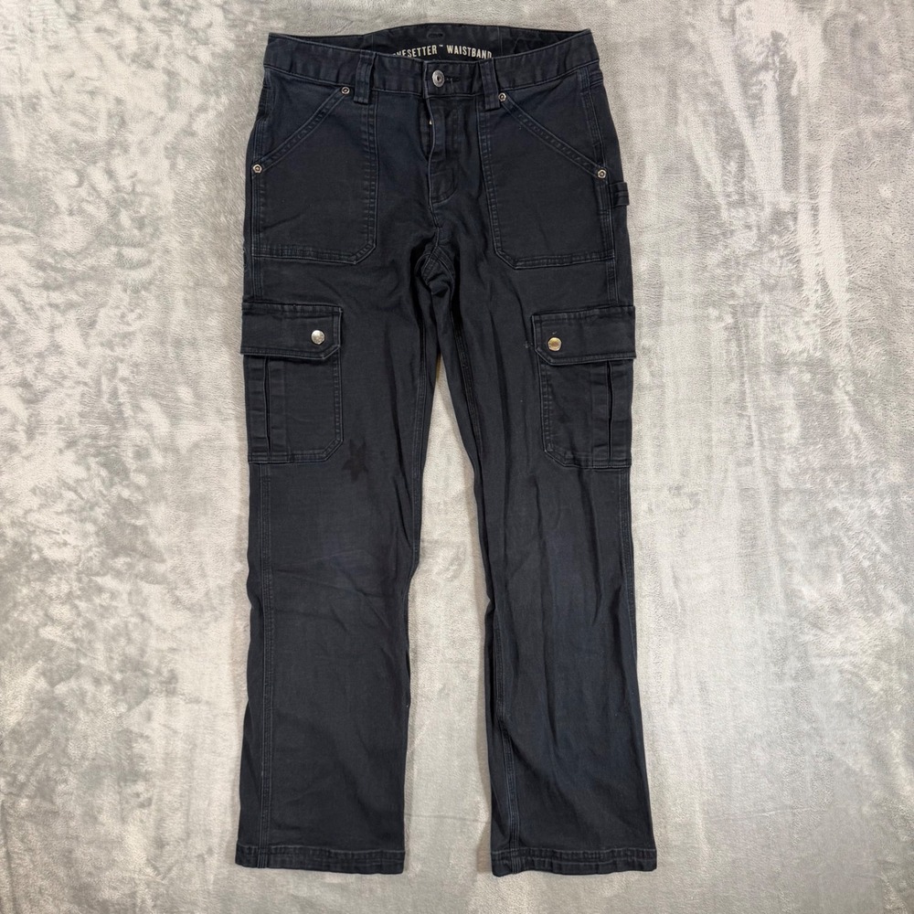 Duluth Trading Co Curvesetter Cargo Work Pants Womens Size 2x31 Black Utility